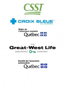 Logos des compagnies d'assurances partenaires